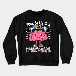 Your Brain Is a Muscle Crewneck Sweatshirt